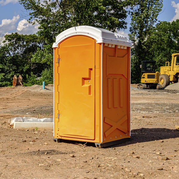 how often are the portable toilets cleaned and serviced during a rental period in Coward